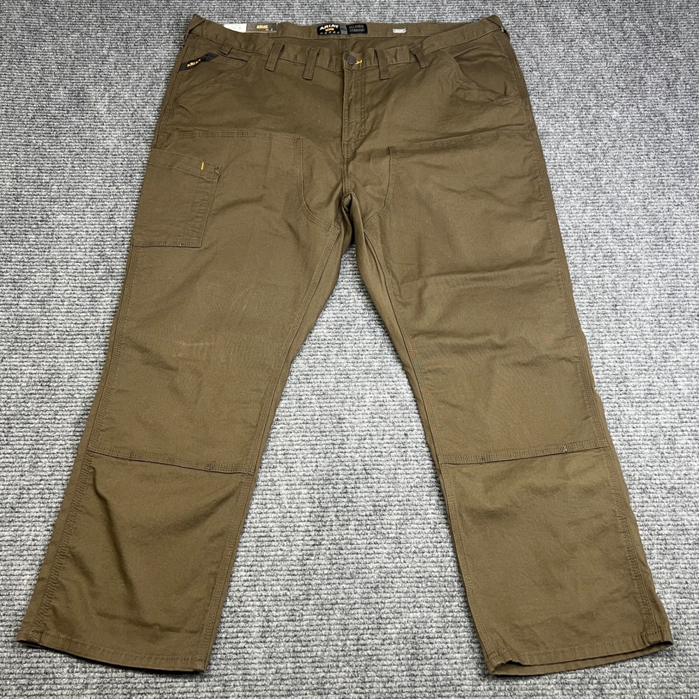 Ariat Rebar M4 Relaxed Straight Leg Double Knee Pants Wren Brown 48x30 NWT